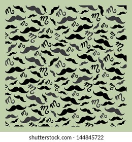 pattern of moustaches