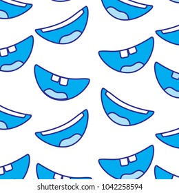 Pattern With Mouths Face Expressions Smile Laughing