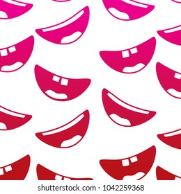 pattern with mouths face expressions smile laughing