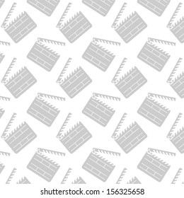 Pattern with movie cinema clapper. Seamless pattern can be used for wallpapers, pattern fills, web page backgrounds, surface textures. Abstract background