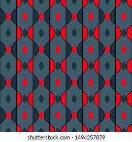 Pattern of multicolored abstract geometric shapes. Seamless vector background illustration