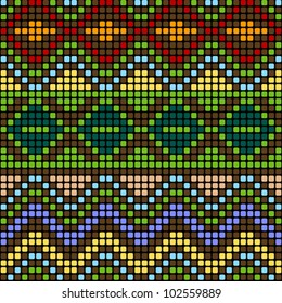 Pattern with multicolored elements