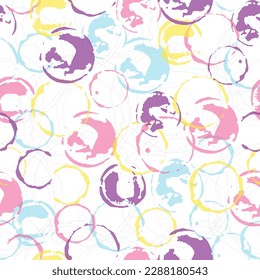 pattern in multi-colored polka dots