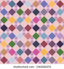 Pattern of multi-colored rhombuses. Abstract seamless image for the design of fabric, surfaces, wrapping paper