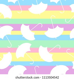 pattern with multicolors umbrella on abstract line pattern