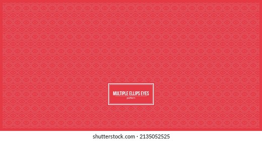 pattern of multiples ellipse eyes with red background

