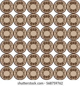 Pattern with a multitude circles of ecological color on a white background.  Vector for design textile, print, decor, card, poster, packing.
