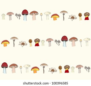 pattern with mushrooms