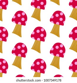  pattern with mushrooms, fabric design