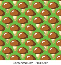 pattern with mushrooms for textiles