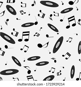 
Pattern in music style.  White background
