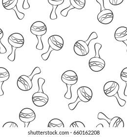 Pattern of musical instrument collection vector art