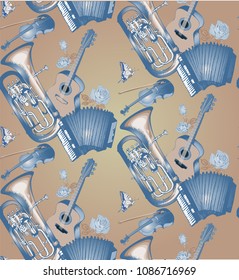 Pattern of musical instruments