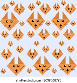 Pattern Name: "fox 1" The pattern is made up of geometric figures. Both square and triangle were blended out into a modern-looking native pattern. 