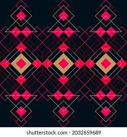 Pattern Name: "G5" The pattern is made up of geometric figures. Both square and triangle were blended out into a modern-looking native pattern. 