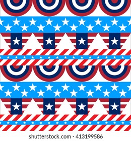 pattern in national flag colors. decoration for independence and memorial day. vector illustration