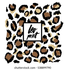 Pattern natural color leopard trendy print exotic illustration
