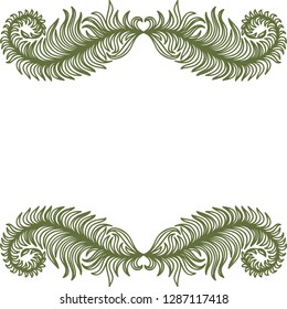 Pattern nature frame. Vector illustration