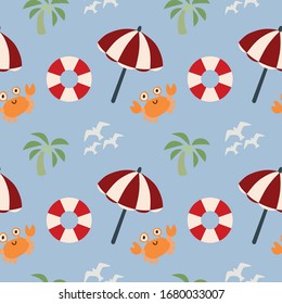 pattern with nautical beach theme fit for summer thing