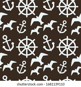 pattern with nautical beach theme for summer