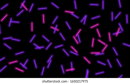 Pattern of neon multi-colored sticks. Vector illustration.