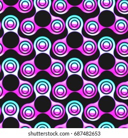 Pattern neon spinner vector