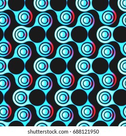 Pattern neon spinner vector