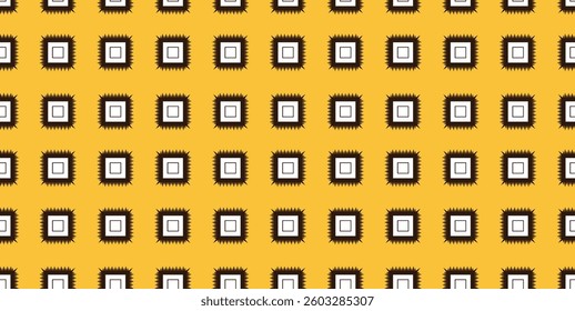 pattern of nested squares on a yellow background, for textile, wallpaper, gift wrapping.