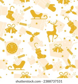 Pattern New year Merry Christmas Winter Holiday