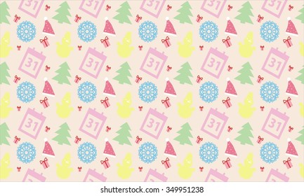Pattern New Year. Vector.Endless texture can be used for wallpaper, web page,background.