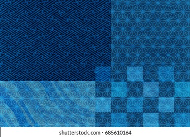 Pattern New Year's cards Japanese paper background