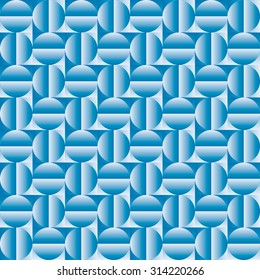 Pattern with night blue squares and circles coffee bean effect
