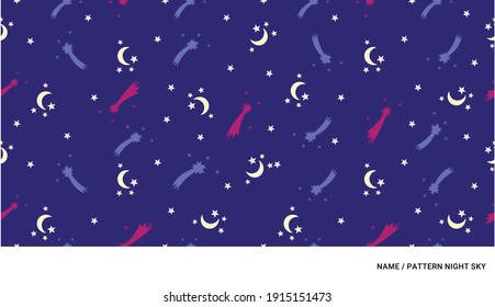 pattern night sky on the navy background