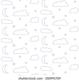 Pattern with night sky,n vector illustration