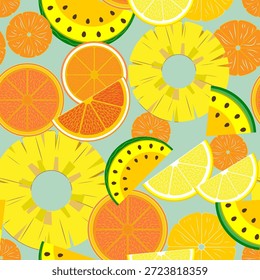 um padrão sem fundo, representando frutos maduros e suculentos