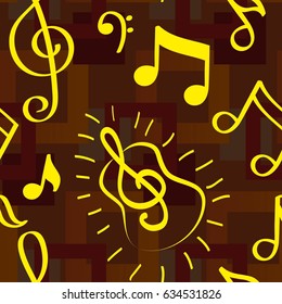 Pattern notes. Background music. Vector illustration.