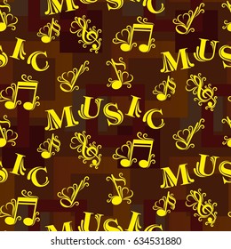 Pattern notes. Background music. Vector illustration.