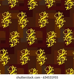 Pattern notes. Background music. Vector illustration.