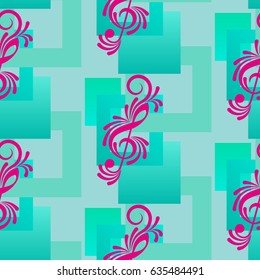 Pattern notes. Background music. Vector illustration.