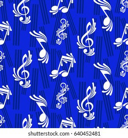 Pattern notes. Background music. Vector illustration.