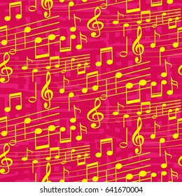 Pattern notes. Background music. Vector illustration.