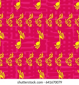 Pattern notes. Background music. Vector illustration.