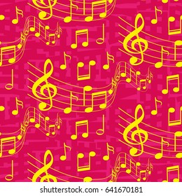 Pattern notes. Background music. Vector illustration.