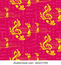 Pattern notes. Background music. Vector illustration.