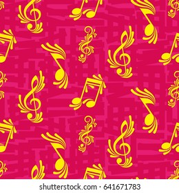 Pattern notes. Background music. Vector illustration.