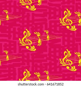Pattern notes. Background music. Vector illustration.