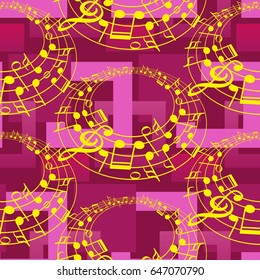 Pattern notes. Background music. Vector illustration.
