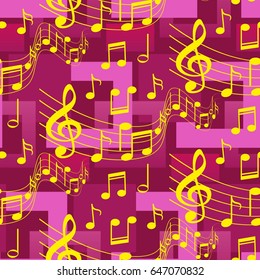 Pattern notes. Background music. Vector illustration.