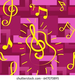 Pattern notes. Background music. Vector illustration.