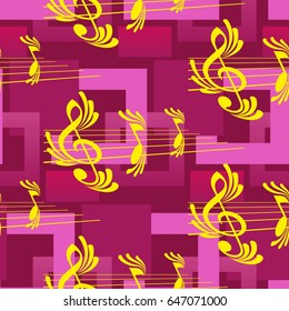 Pattern notes. Background music. Vector illustration.